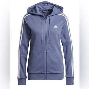 Adidas Women's Classic Periwinkle Zip-Up Hoodie-NWT